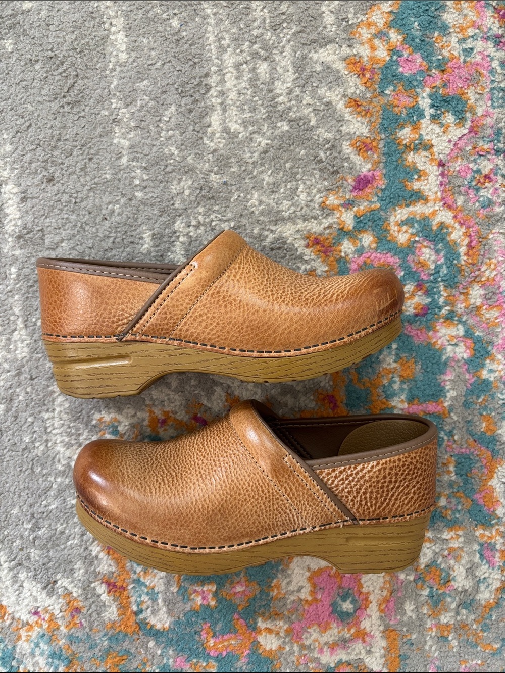 Dansko Brown Leather Clogs - Picture 2 of 3